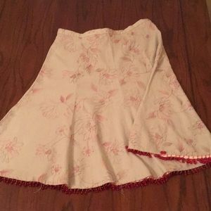 Portrait beaded skirt